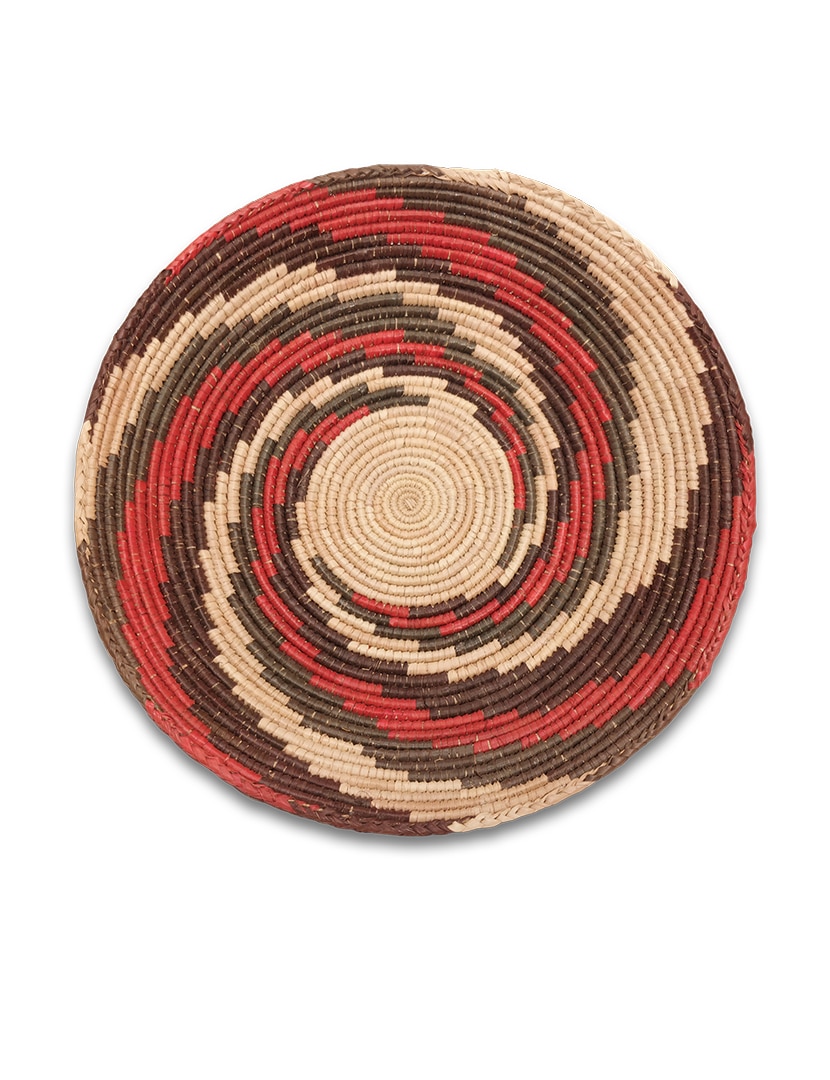 Piros pálmalevél kosár - SPK85-024-fonott-palmalevel-kosar-pakisztanbol-a