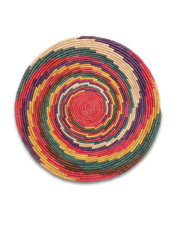 Sokszínű pálmalevél kosár - SPK85-027-fonott-palmalevel-kosar-pakisztanbol-a
