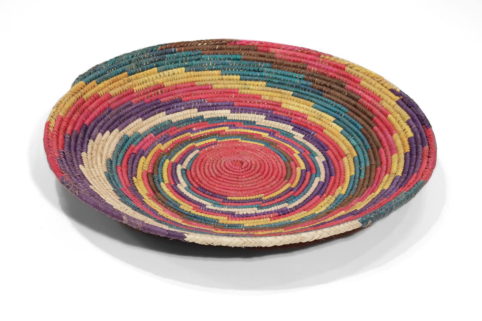 Sokszínű pálmalevél kosár - SPK85-027-fonott-palmalevel-kosar-pakisztanbol-b