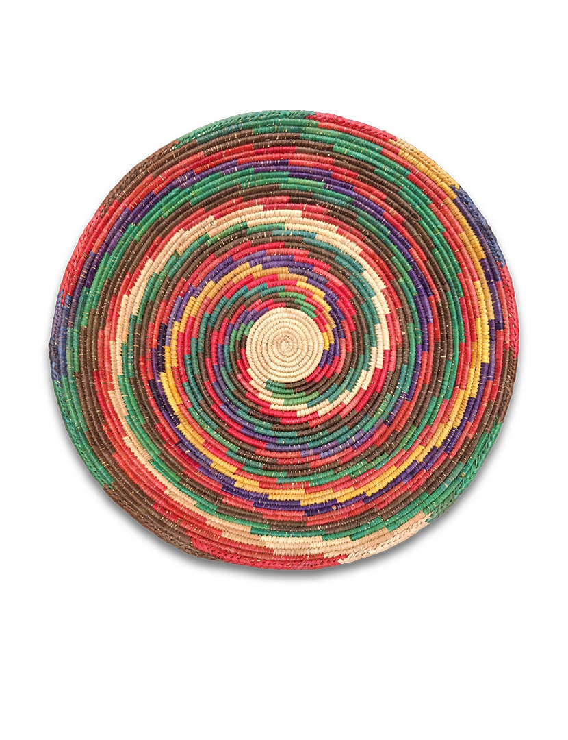 Tarka pálmalevél kosár - SPK85-034-fonott-palmalevel-kosar-pakisztanbol-a