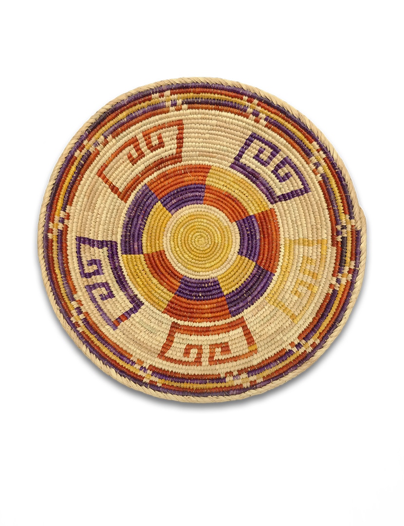 Sárga pálmalevél kosár - SPK85-065-fonott-palmalevel-kosar-pakisztanbol-a