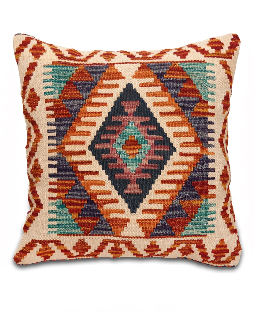 Kelim díszpárna 46 x 47 cm - SP85-476-gyapju-kelim-parnahuzat-pakisztanbol-a