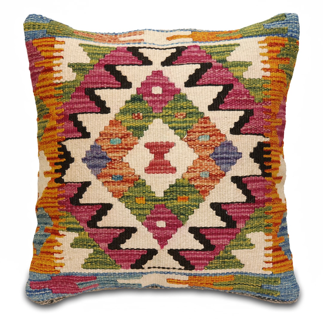 Kelim párnahuzat 44 x 46 cm - SP85-498-gyapju-kelim-parnahuzat-pakisztanbol-b