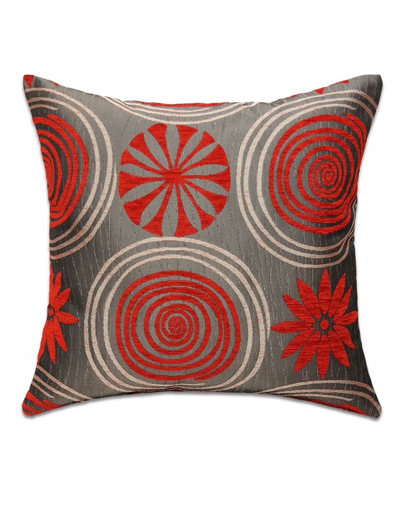 Tavirózsa mintás piros díszpárna - pk-8016-ottoman-diszparna-huzat-torokorszagbol-a