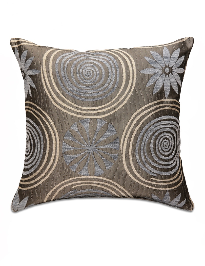 Tavirózsa mintás szürke díszpárna - pk-8019-ottoman-diszparna-huzat-torokorszagbol-a