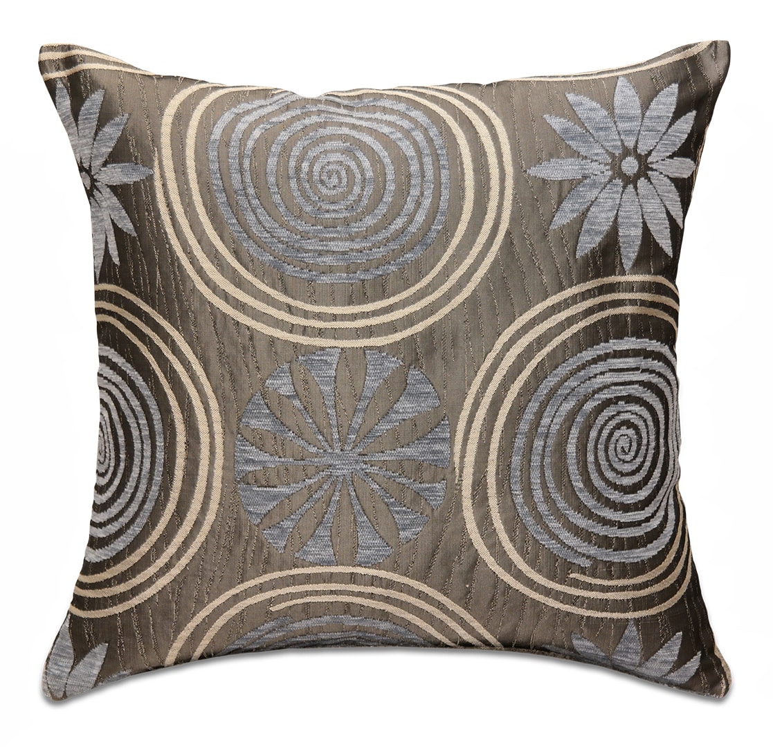 Tavirózsa mintás szürke díszpárna - pk-8019-ottoman-diszparna-huzat-torokorszagbol-aa