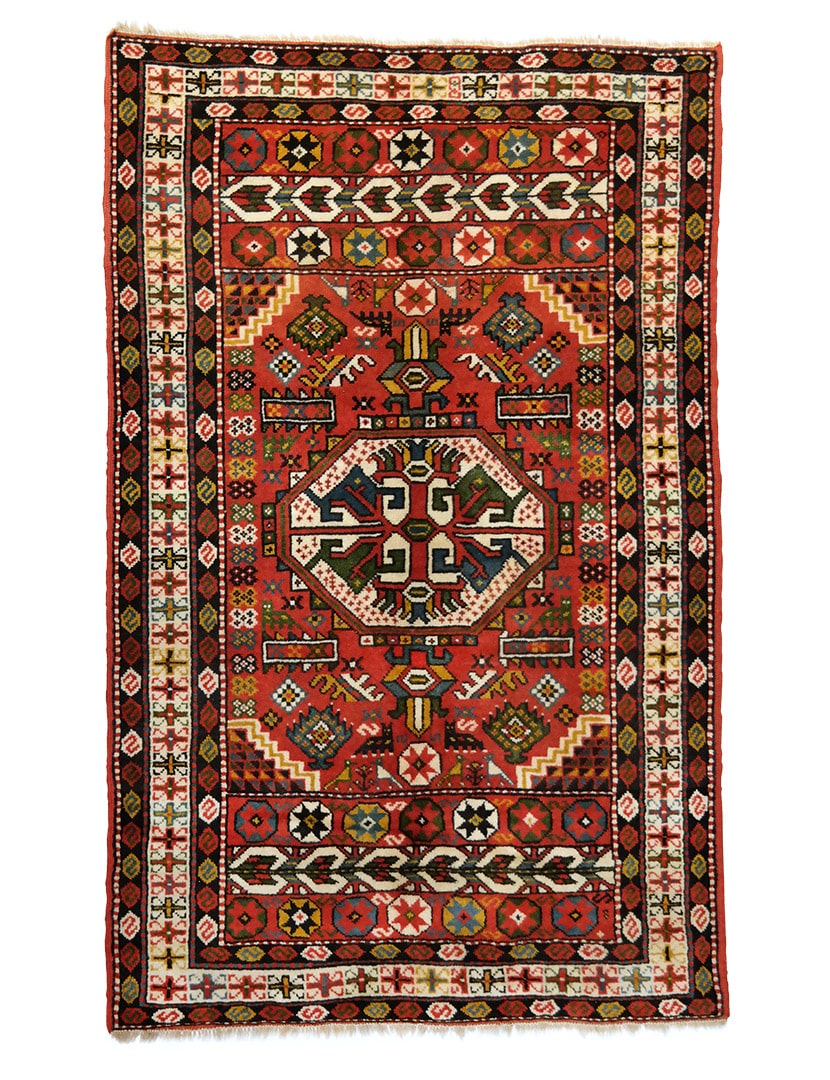 Régi Kazak szőnyeg 196 x 122 cm - KR2772-kazak-regi-kezi-csomozasu-gyapju-szonyeg-a-kaukazusbol-a