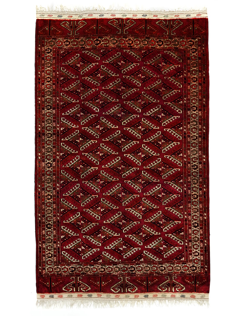 Yomud Türkmén szőnyeg 210 x 125 cm - KR2774-yomud-regi-kezi-csomozasu-gyapju-szonyeg-turkmenisztanbol-a