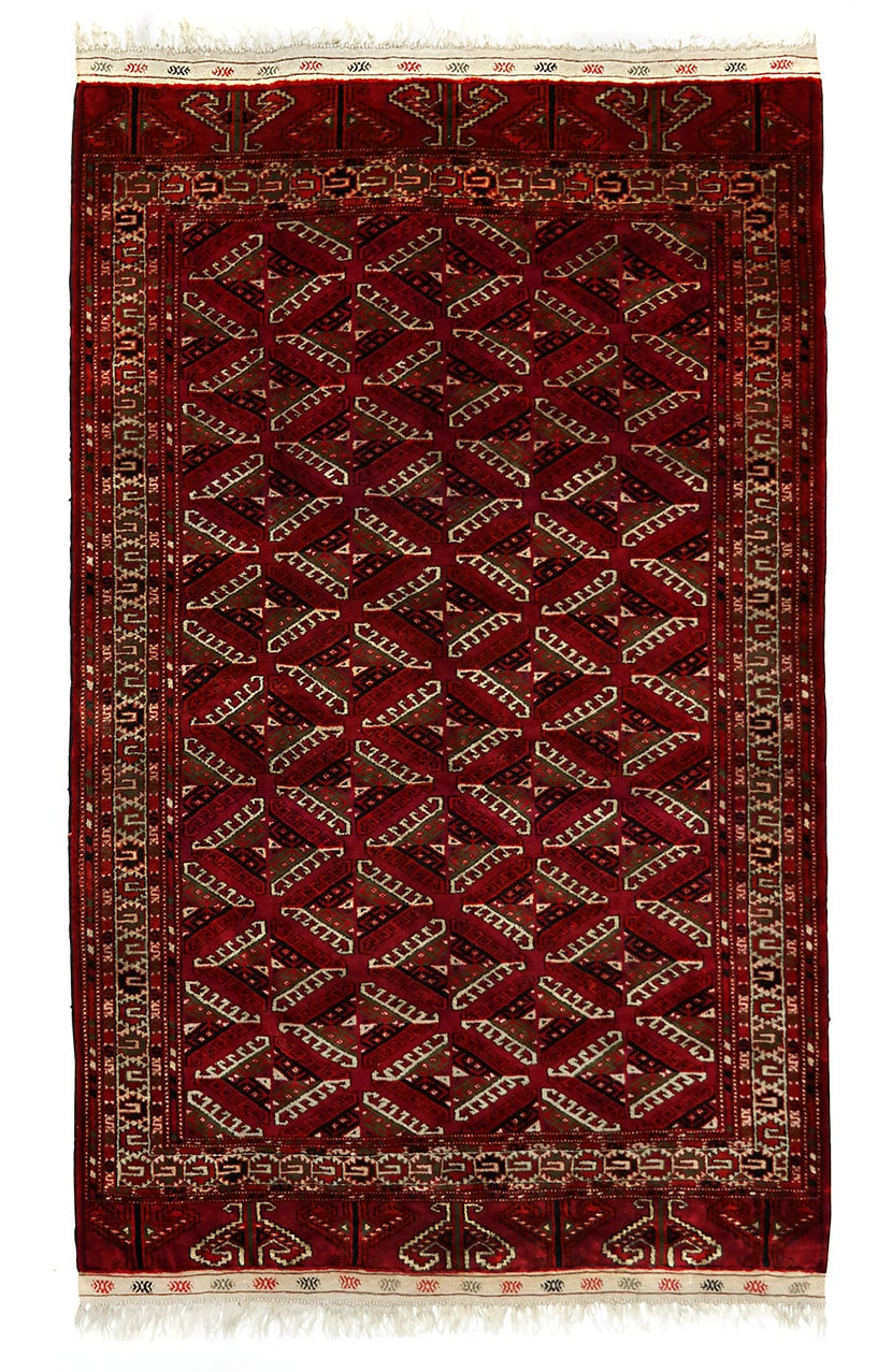 Yomud Türkmén szőnyeg 210 x 125 cm - KR2774-yomud-regi-kezi-csomozasu-gyapju-szonyeg-turkmenisztanbol-aa