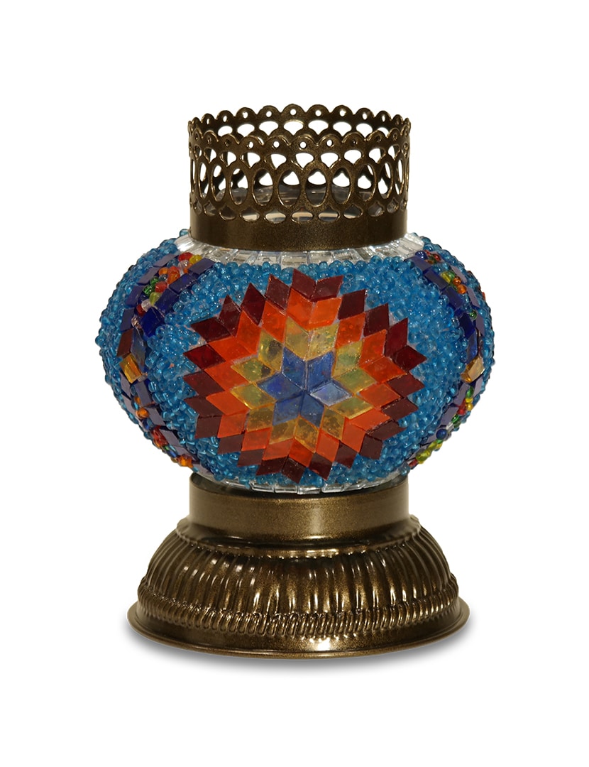 Nagy színes mécsestartó - TM528B-KSZ1-mozaikuveg-mecsestarto-torokorszagbol-a