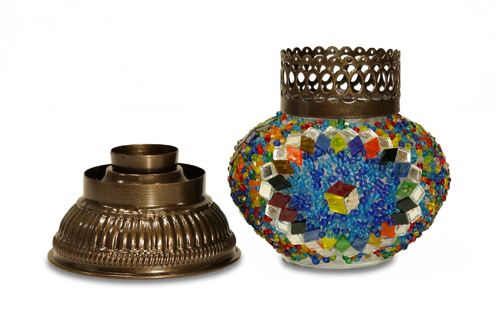 Nagy színes mécsestartó - TM528B-SZ2-mozaikuveg-mecsestarto-torokorszagbol-bb