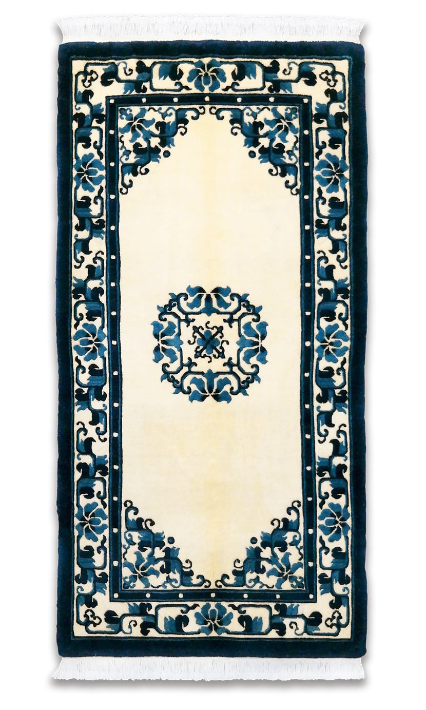 Régi Kínai szőnyeg 140 x 71 cm - KR2777-kezi-csomozasu-gyapju-szonyeg-kinabol-aa