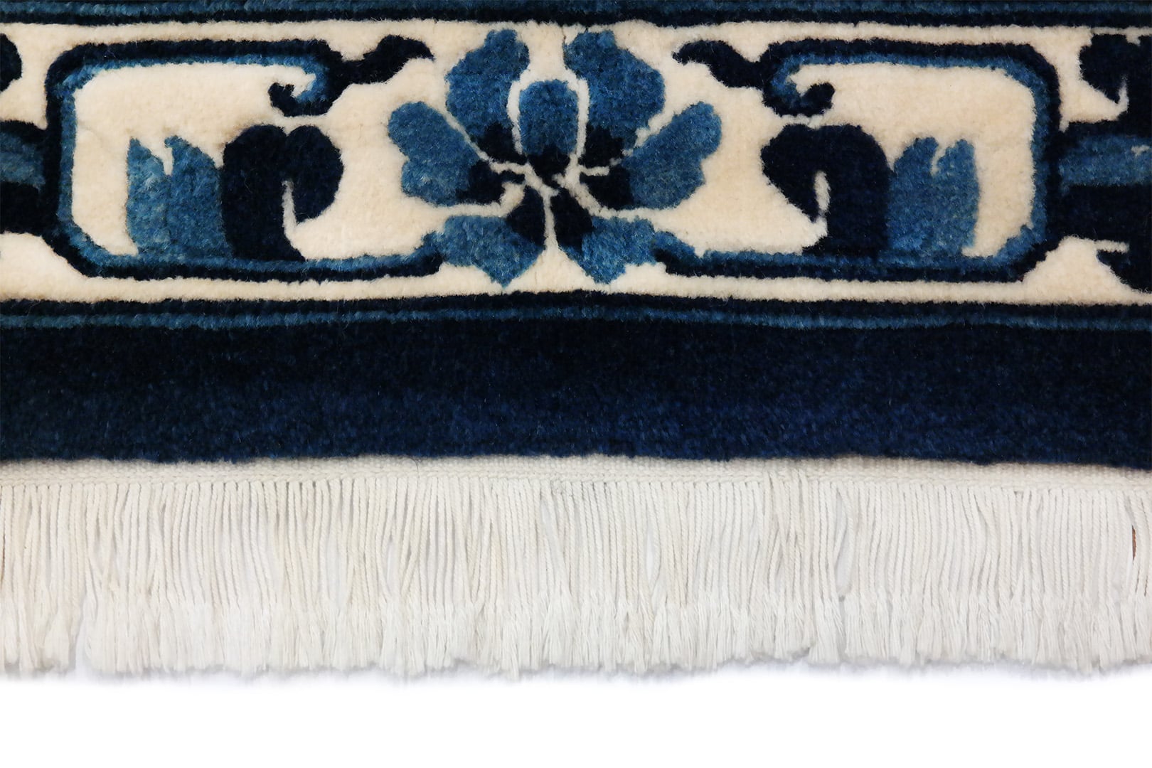 Old Chinese carpet 140 x 71 cm - KR2777-hand-knotted-wool-carpet-from-china-j Old Chinese carpet 140 x 71 cm - KR2777-hand-knotted-wool-carpet-from-china-j