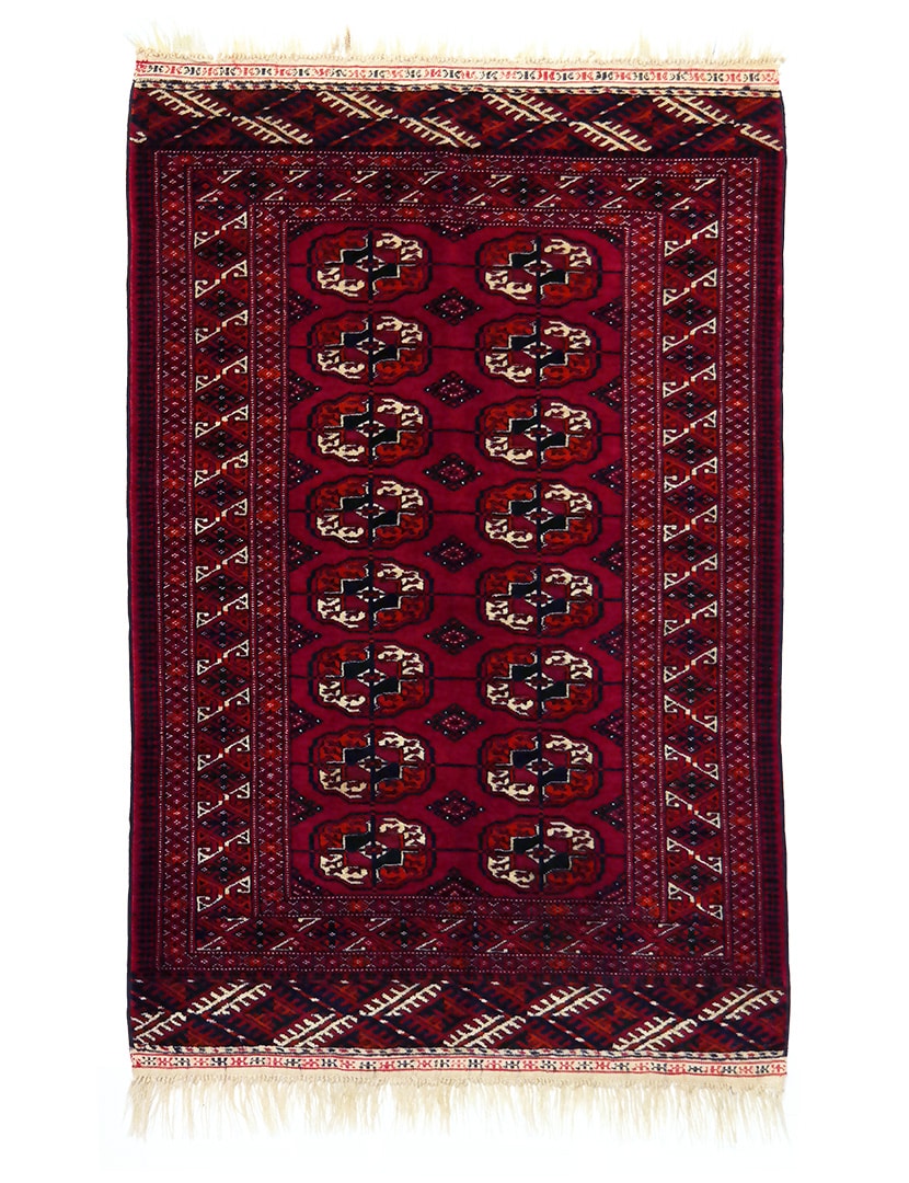 Tekke bokhara szőnyeg 126 x 83 cm - KR2779-tekke-bokhara-regi-kezi-csomozasu-gyapju-szonyeg-turkmenisztanbol-a