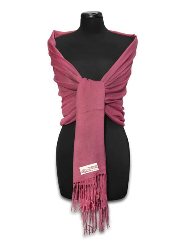 Rózsaszín pashmina sál - PP-33-07-selyem-gyapju-pashmina-sal-torokorszagbol