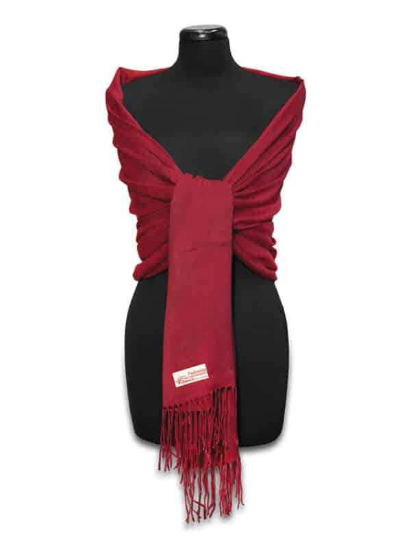 Bordó pashmina sál - PP-33-138-selyem-gyapju-pashmina-sal-torokorszagbol