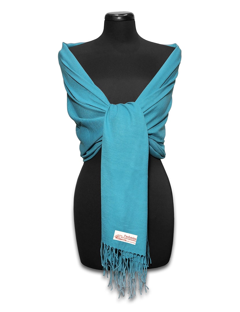 Babakék pashmina sál - PP-33-139-selyem-gyapju-pashmina-sal-torokorszagbol