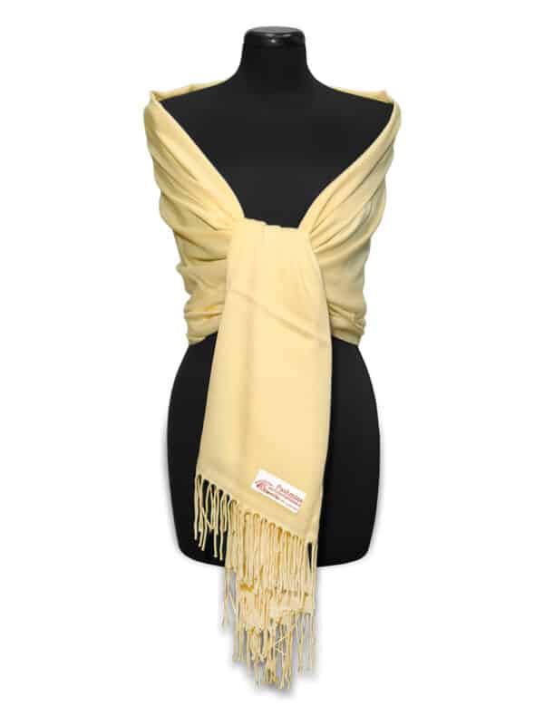Halványsárga pashmina sál - PP-33-28-selyem-gyapju-pashmina-sal-torokorszagbol