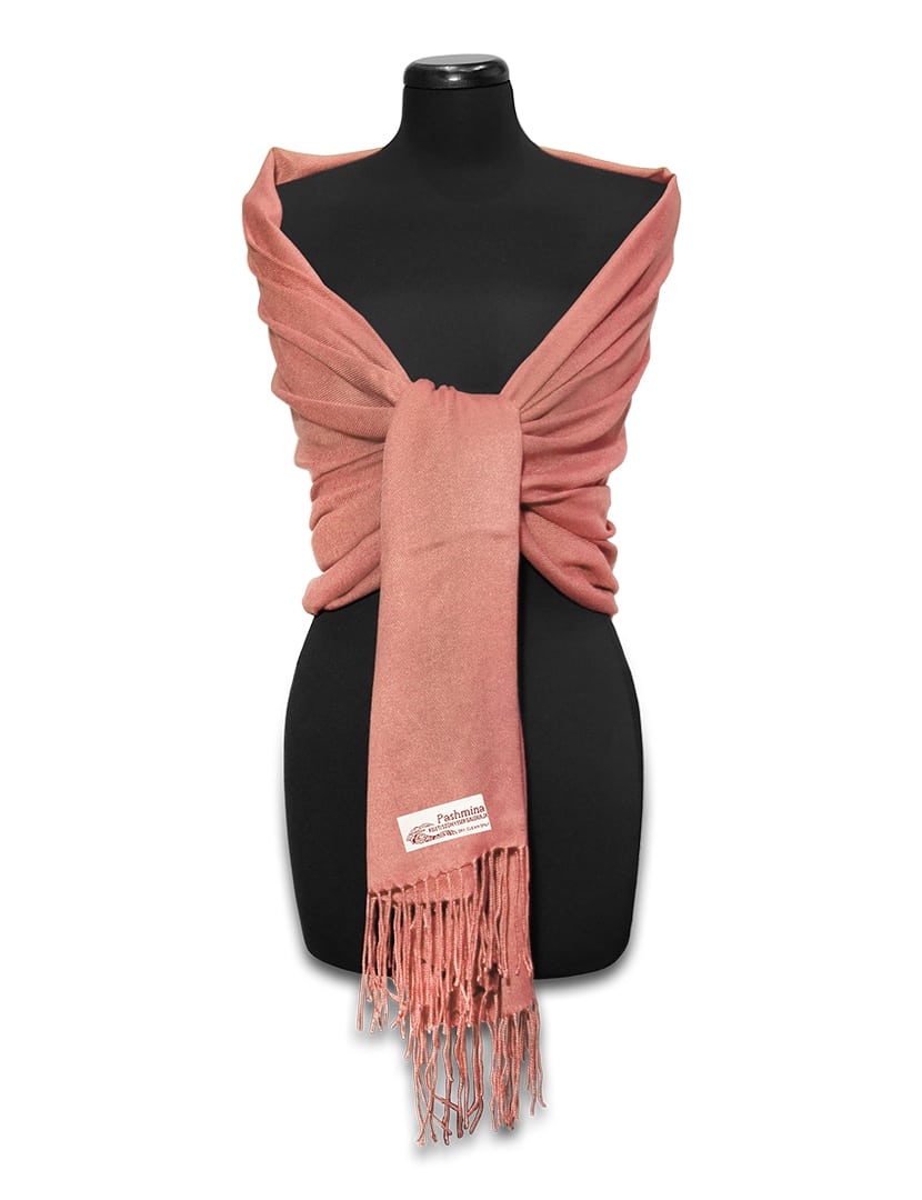 Púder színű pashmina sál - PP-33-39-selyem-gyapju-pashmina-sal-torokorszagbol