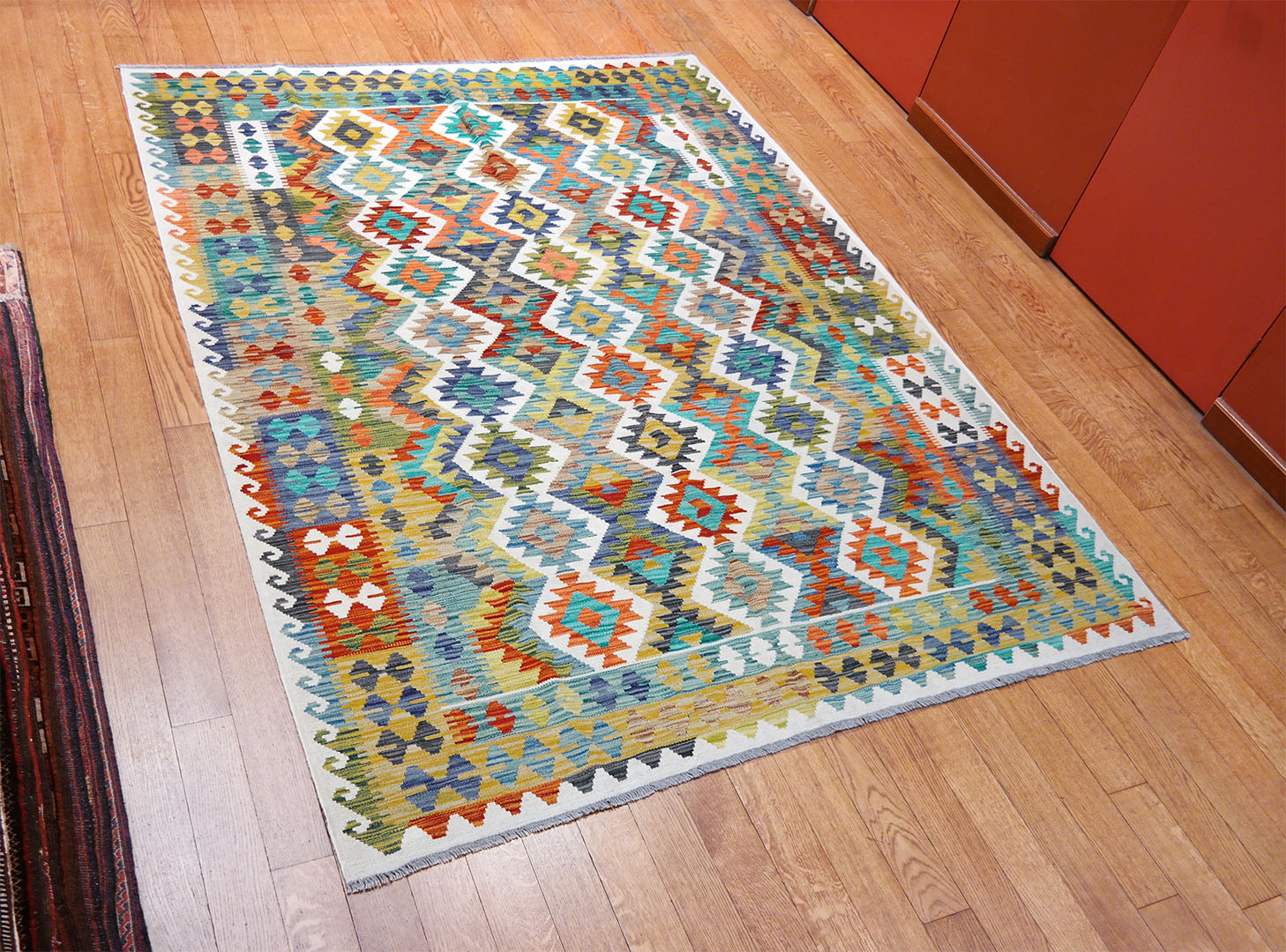 Kilim szövött szőnyeg 240 x 187 cm - SPM30-1869-maimana-kilim-kezi-szovesu-gyapju-szonyeg-pakisztanbol-b