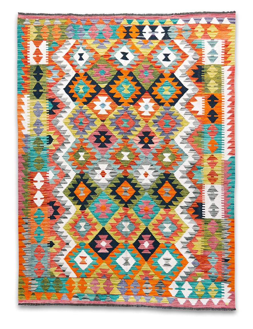 Kilim szövött szőnyeg 198 x 149 cm - SPM30-1885-maimana-kilim-kezi-szovesu-gyapju-szonyeg-pakisztanbol-a