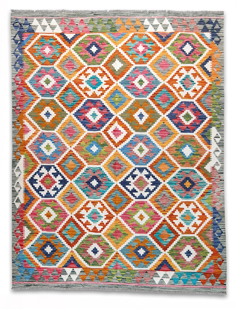 Kilim szövött szőnyeg 210 x 158 cm - SPM30-1887-maimana-kilim-kezi-szovesu-gyapju-szonyeg-pakisztanbol-a