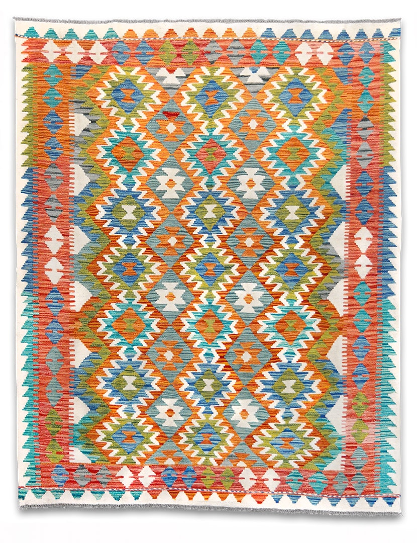 Kilim szövött szőnyeg 197 x 153 cm - SPM30-1889-maimana-kilim-kezi-szovesu-gyapju-szonyeg-pakisztanbol-a