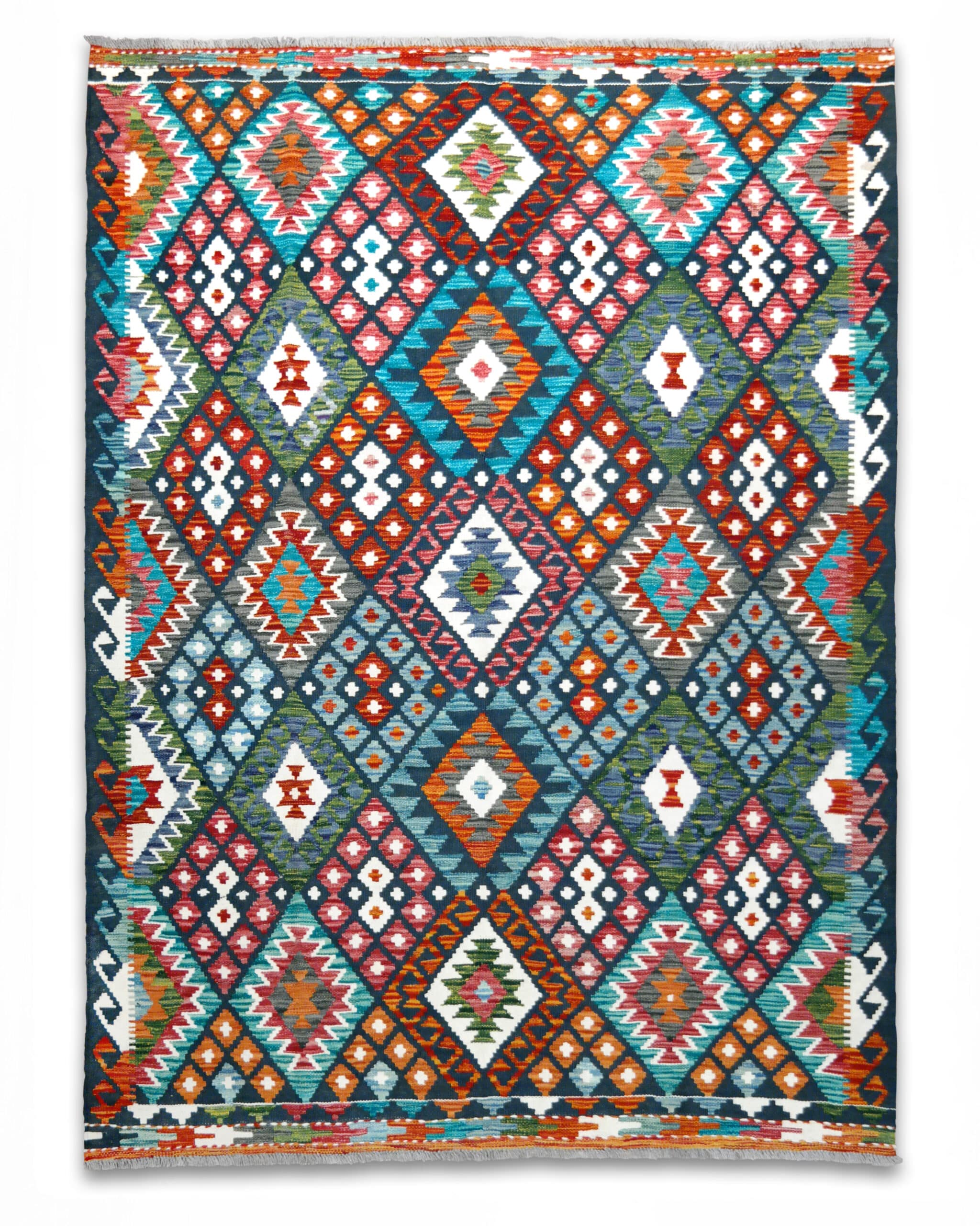 Kilim szövött szőnyeg 210 x 152 cm - SPM30-1898-maimana-kilim-kezi-szovesu-gyapju-szonyeg-pakisztanbol-a