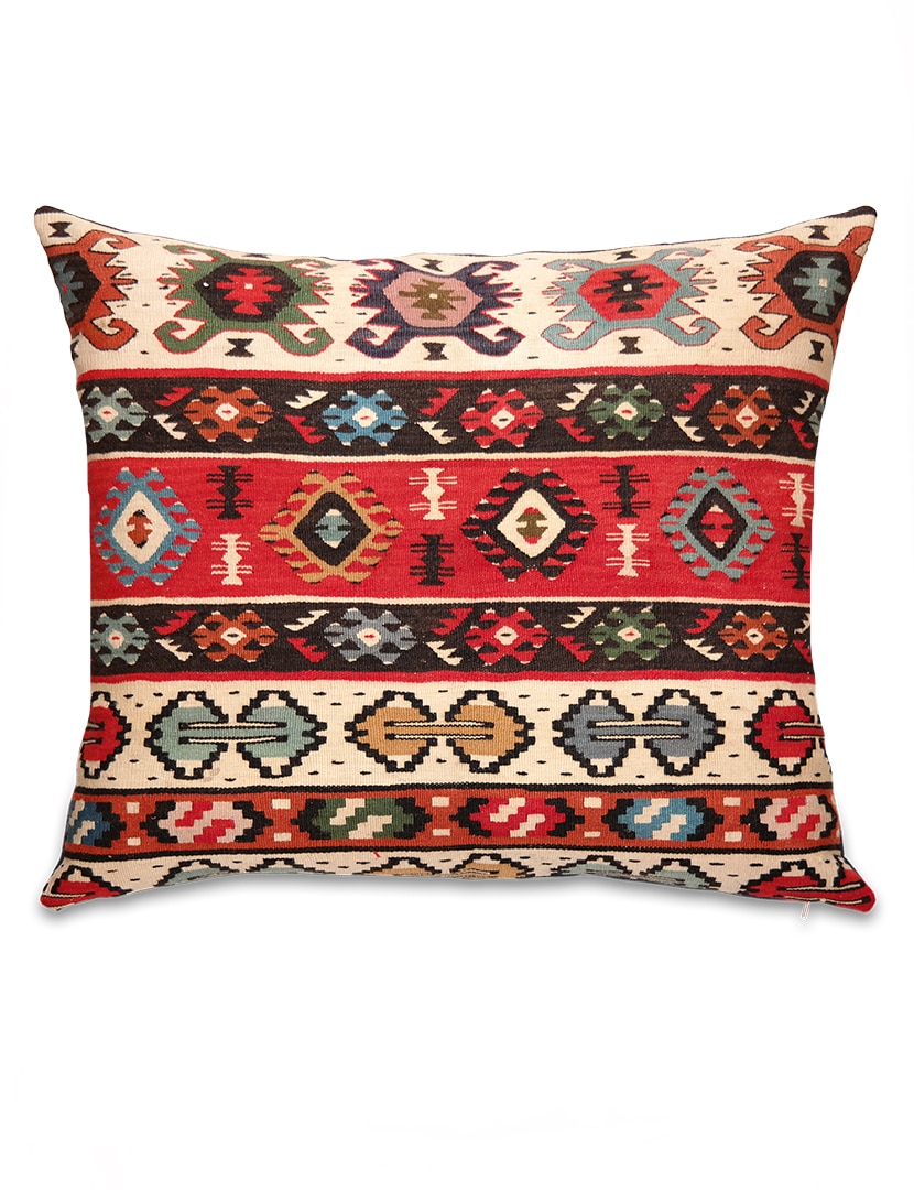 Piroti kilim párnahuzat 75 x 66 cm - KR1145-piroti-kilim-parnahuzat-szerbiabol-a