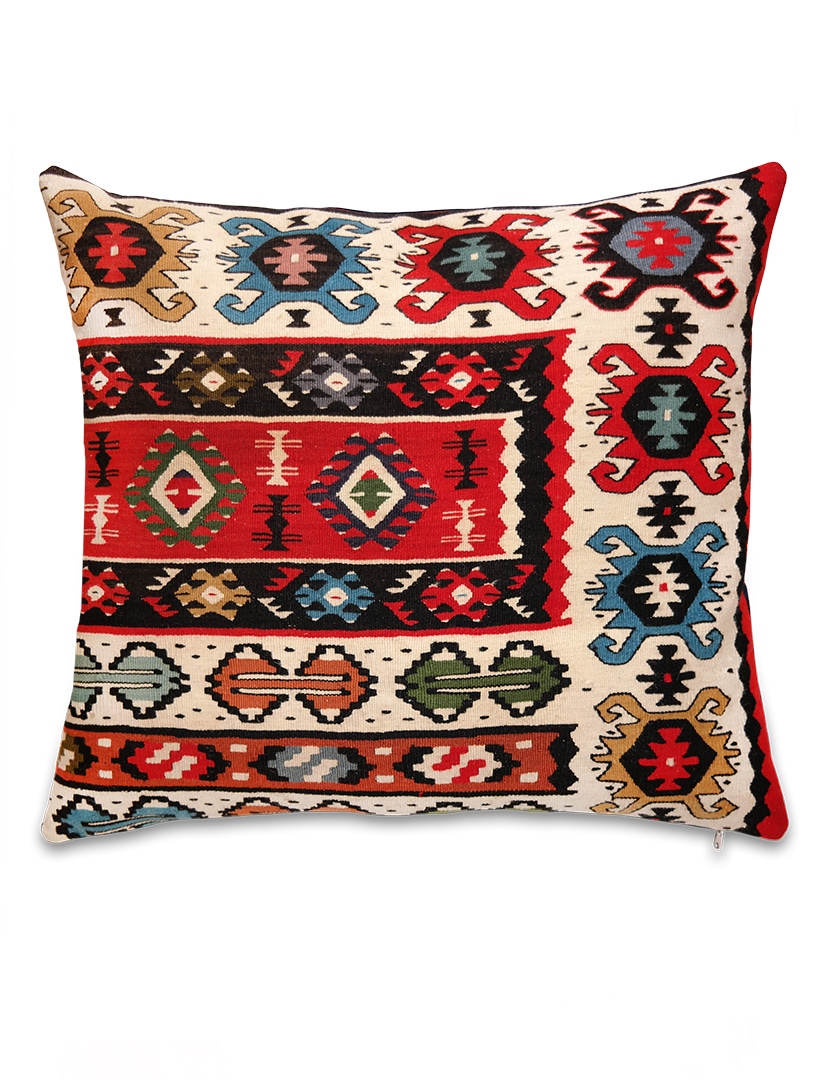 Piroti kelim párnahuzat 75 x 66 cm - KR1146-piroti-kilim-parnahuzat-szerbiabol-a