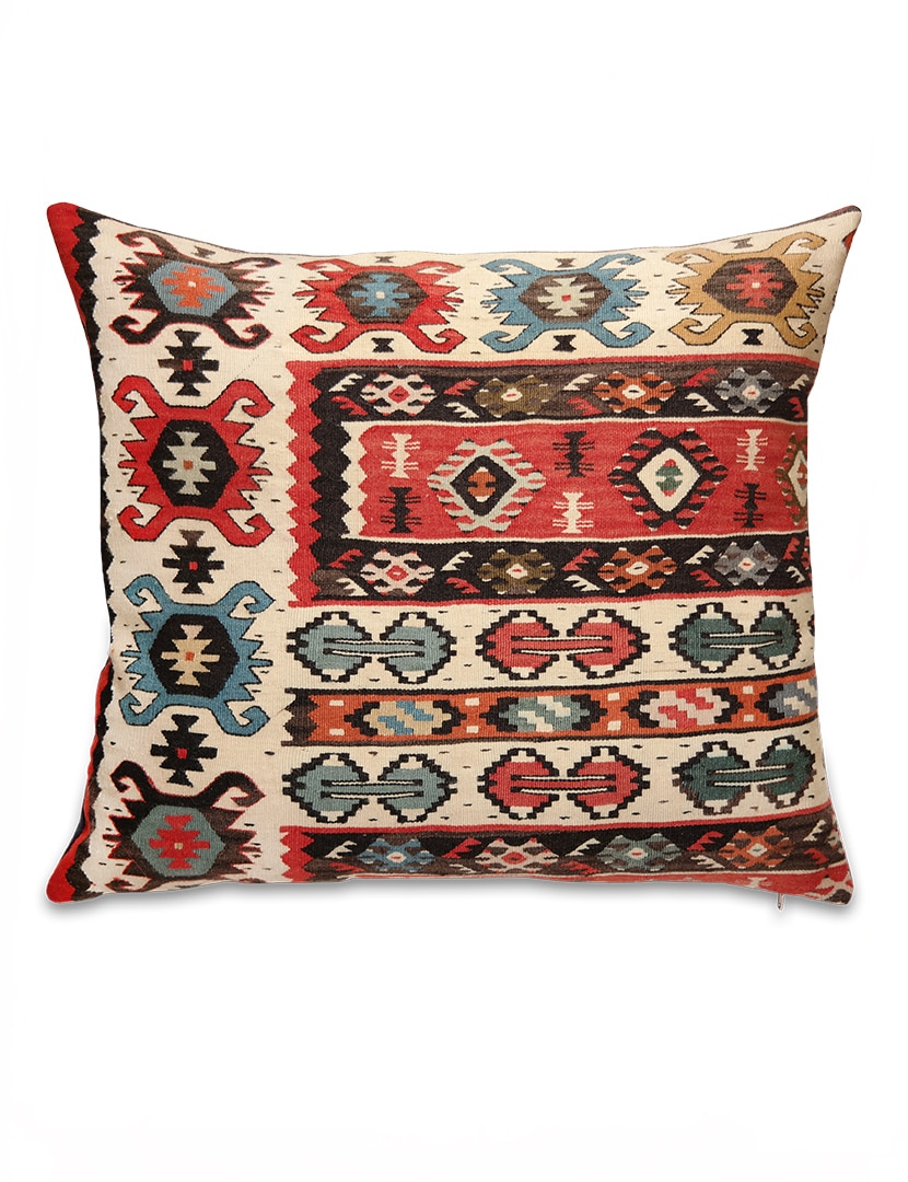 Piroti kilim párnahuzat 74 x 64 cm - KR1148-piroti-kilim-parnahuzat-szerbiabol-a
