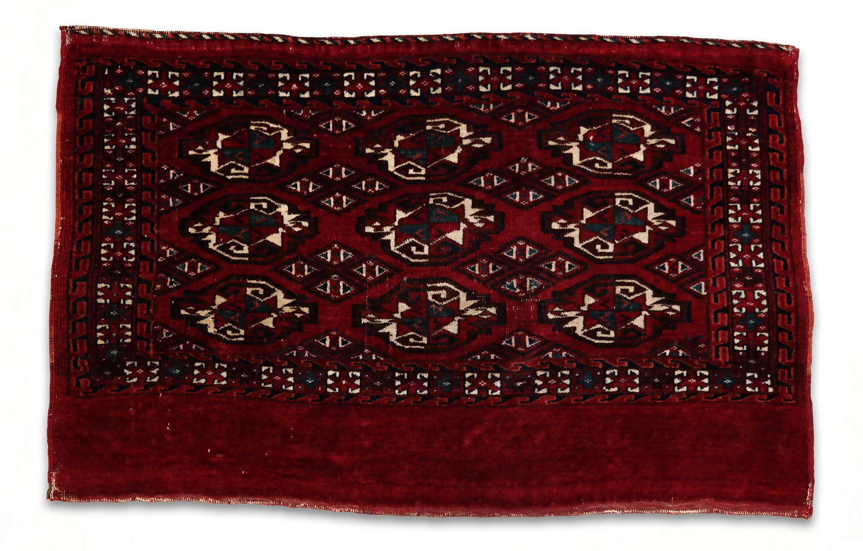 Yomud antik szőnyegtáska 111 x 72 cm - KR2906-yomud-antik-kezi-csomozasu-szonyeg-taska-turkmenisztanbol-aa