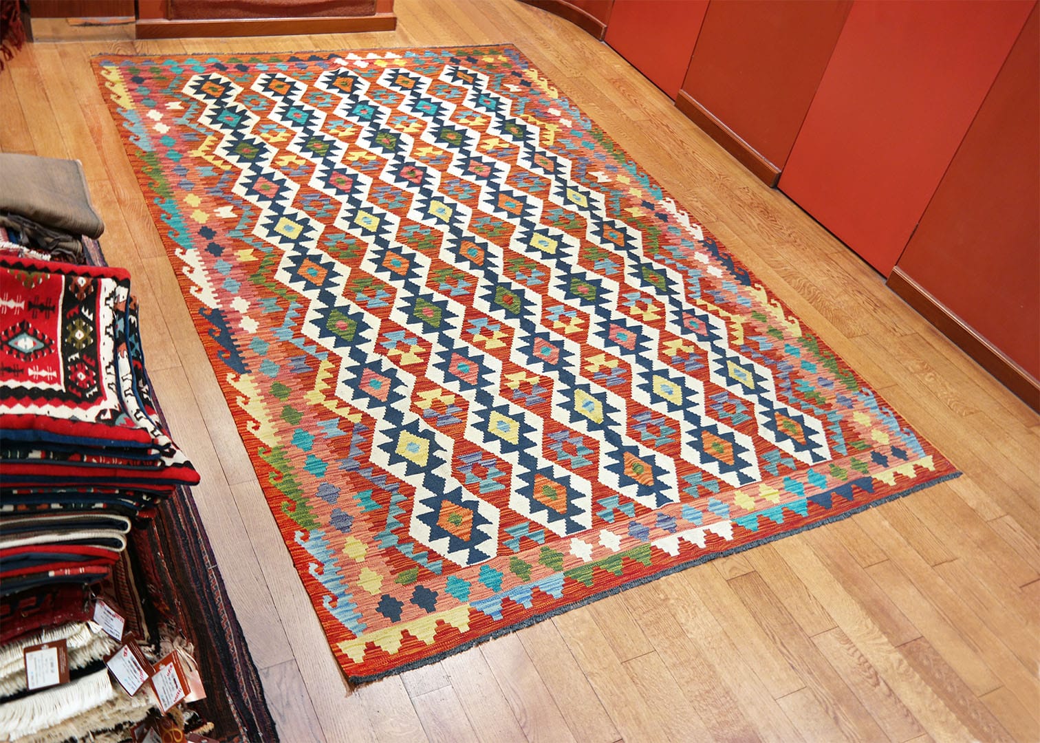 Kilim szövött szőnyeg 299 x 202 cm - SPM30-1860-maimana-kilim-kezi-szovesu-gyapju-szonyeg-pakisztanbol-b