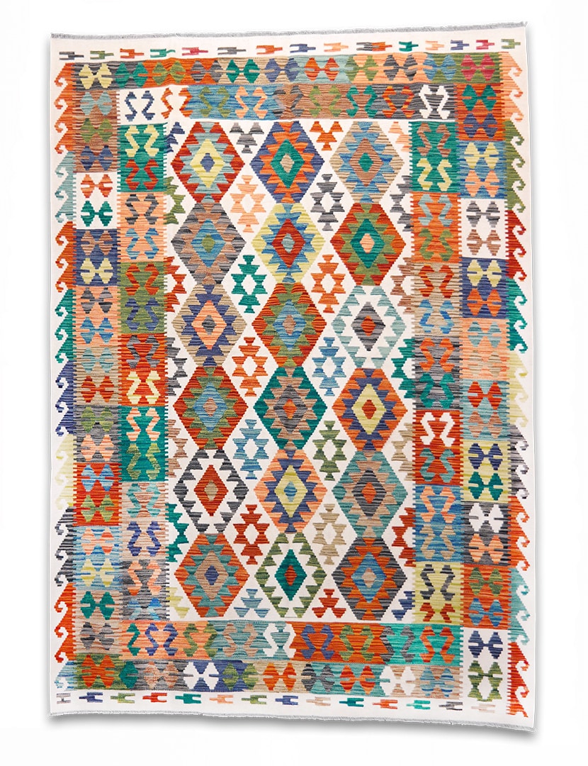 Kilim szövött szőnyeg 245 x 176 cm - SPM30-1866-maimana-kilim-kezi-szovesu-gyapju-szonyeg-pakisztanbol-a