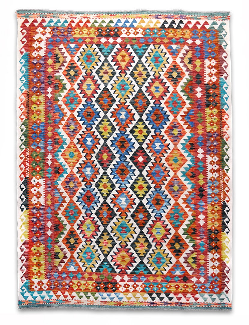 Kilim szövött szőnyeg 241 x 172 cm - SPM30-1874-maimana-kilim-kezi-szovesu-gyapju-szonyeg-pakisztanbol-a