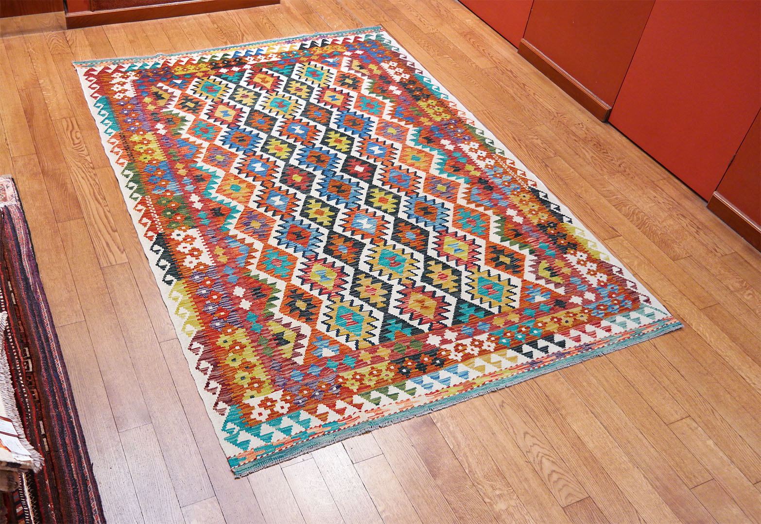 Kilim szövött szőnyeg 241 x 172 cm - SPM30-1874-maimana-kilim-kezi-szovesu-gyapju-szonyeg-pakisztanbol-b