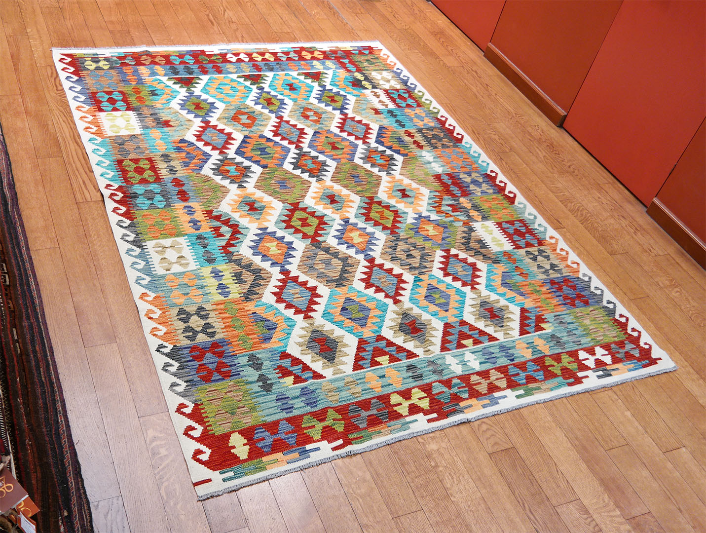 Kilim szövött szőnyeg 241 x 182 cm - SPM30-1878-maimana-kilim-kezi-szovesu-gyapju-szonyeg-pakisztanbol-b