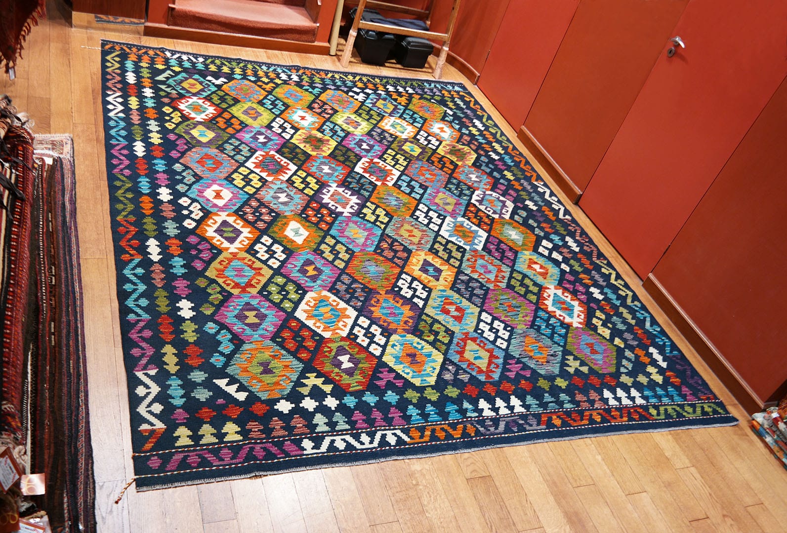 Kilim szövött szőnyeg 294 x 251 cm - SPM30-2007-maimana-kilim-kezi-szovesu-gyapju-szonyeg-pakisztanbol-b