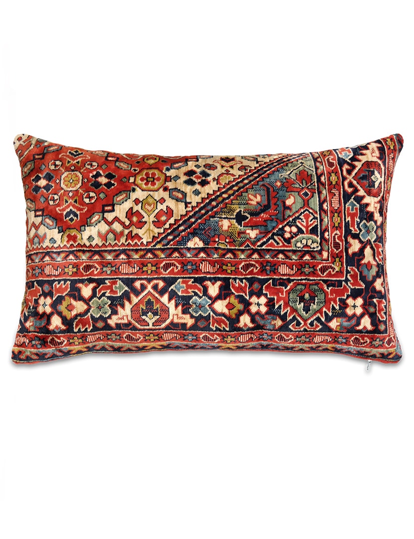 Mokett díszpárna huzat 66 x 44 cm - KP1069-diszparna-huzat-regi-mokett-anyagbol-a