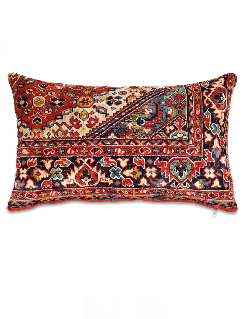 Mokett díszpárna huzat 64 x 41 cm - KP1076-diszparna-huzat-regi-mokett-anyagbol-a