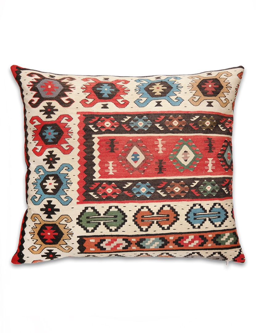 Piroti kelim párnahuzat 78 x 67 cm - KR1149-piroti-kilim-parnahuzat-szerbiabol-a