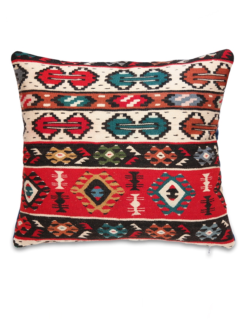 Piroti kilim párnahuzat 55 x 51 cm - KR1155-piroti-kilim-parnahuzat-szerbiabol-a