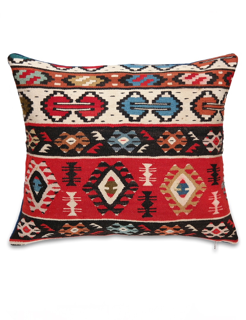 Piroti kilim párnahuzat 56 x 48 cm - KR1160-piroti-kilim-parnahuzat-szerbiabol-a