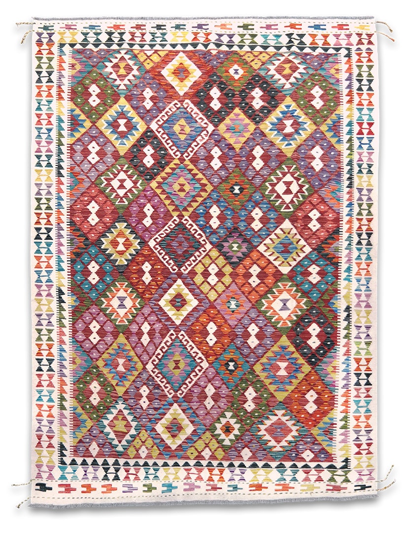 Kilim szövött szőnyeg 240 x 166 cm - SPM30-1740-maimana-kilim-kezi-szovesu-gyapju-szonyeg-pakisztanbol-a