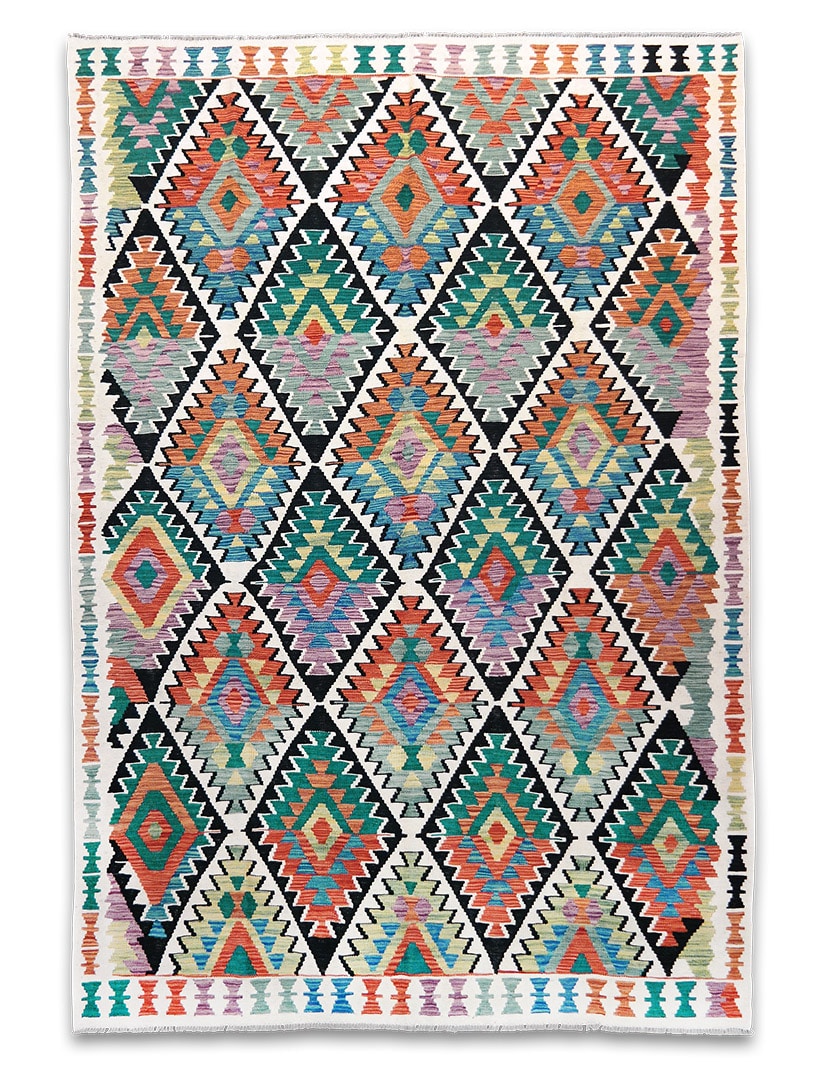 Kilim szövött szőnyeg 290 x 200 cm - SPM30-1833-maimana-kilim-kezi-szovesu-gyapju-szonyeg-pakisztanbol-a