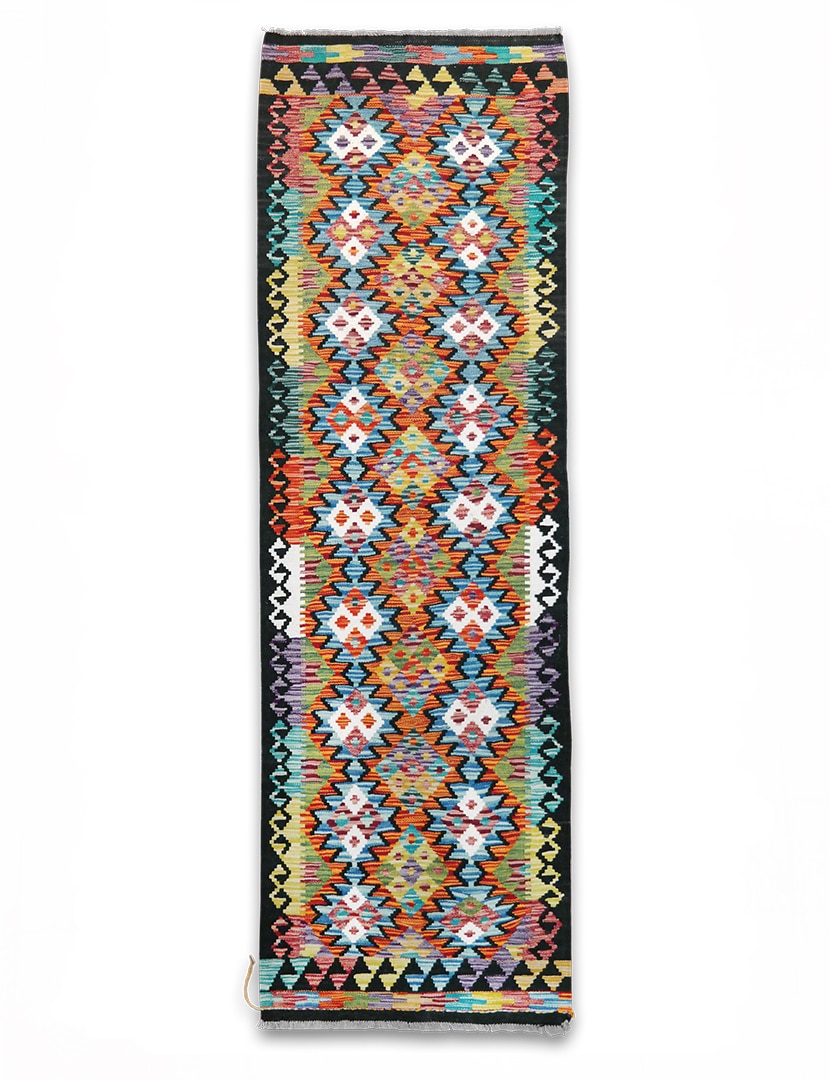Kilim szövött futószőnyeg 235 x 76 cm - SPM30-1931-maimana-kilim-kezi-szovesu-gyapju-futoszonyeg-pakisztanbol-a
