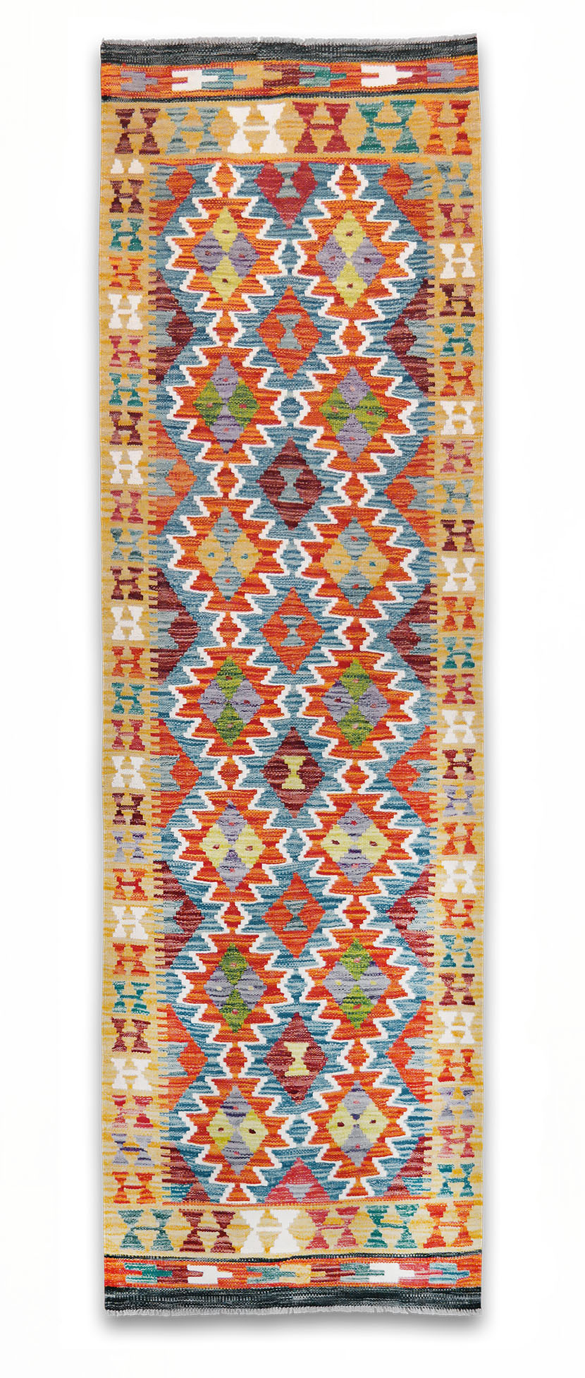 Kilim szövött futószőnyeg 247 x 78 cm - SPM30-1932-maimana-kilim-kezi-szovesu-gyapju-futoszonyeg-pakisztanbol-aa