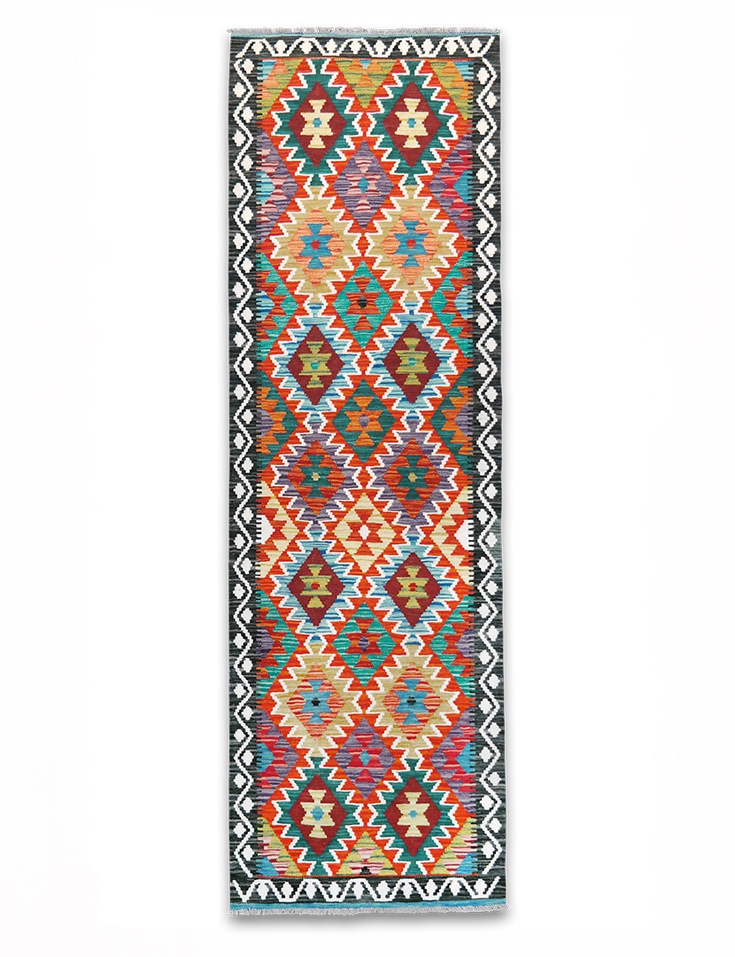 Kilim szövött futószőnyeg 246 x 77 cm - SPM30-1933-maimana-kilim-kezi-szovesu-gyapju-futoszonyeg-pakisztanbol-a