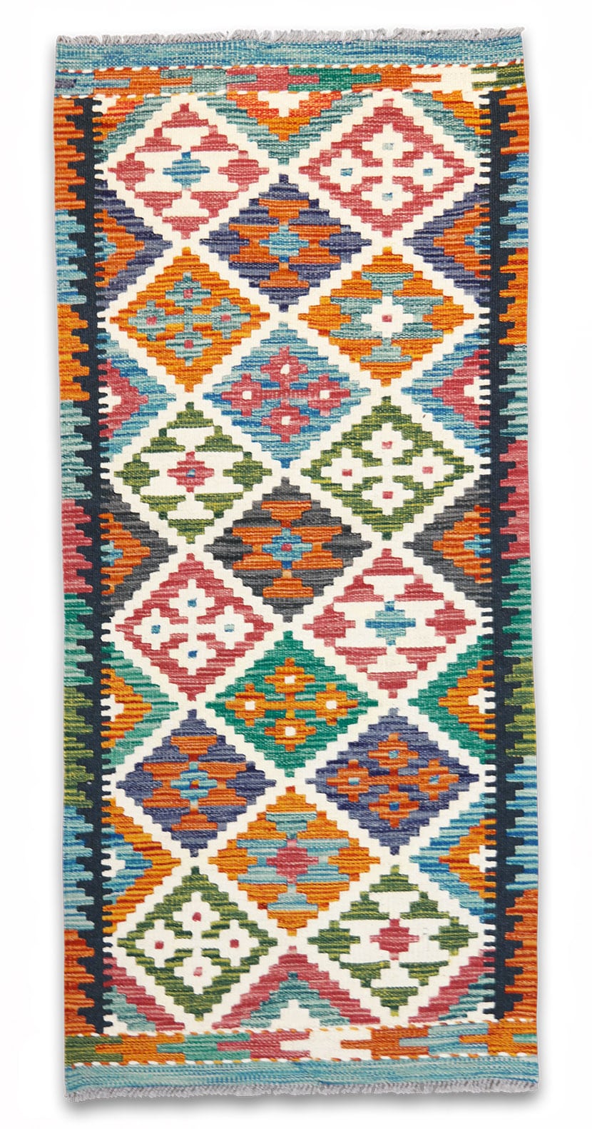 Kilim szövött futószőnyeg 146 x 65 cm - SPM30-1968-maimana-kilim-kezi-szovesu-gyapju-futoszonyeg-pakisztanbol-aa
