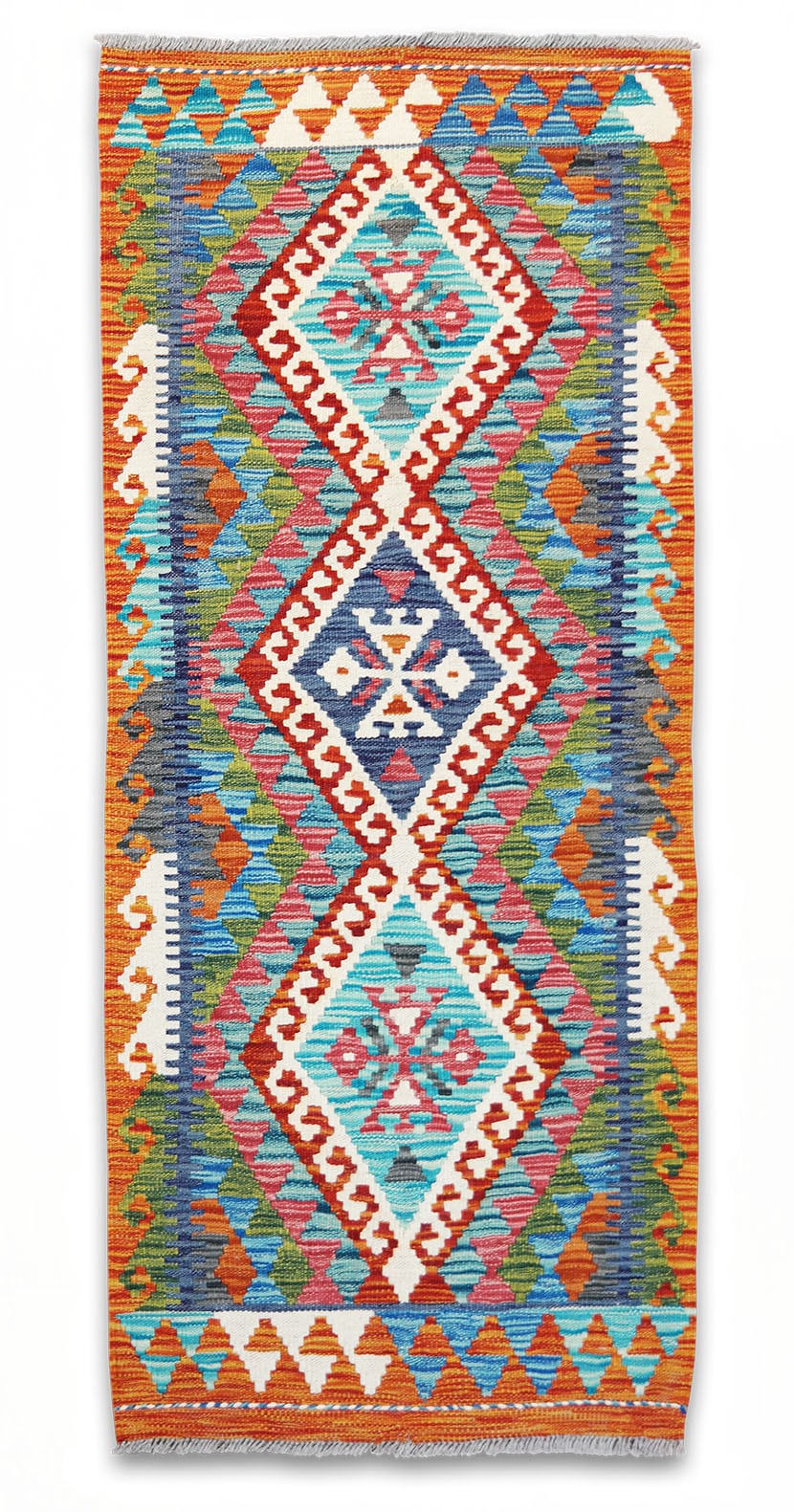 Kilim szövött futószőnyeg 148 x 64 cm - SPM30-1971-maimana-kilim-kezi-szovesu-gyapju-futoszonyeg-pakisztanbol-aa